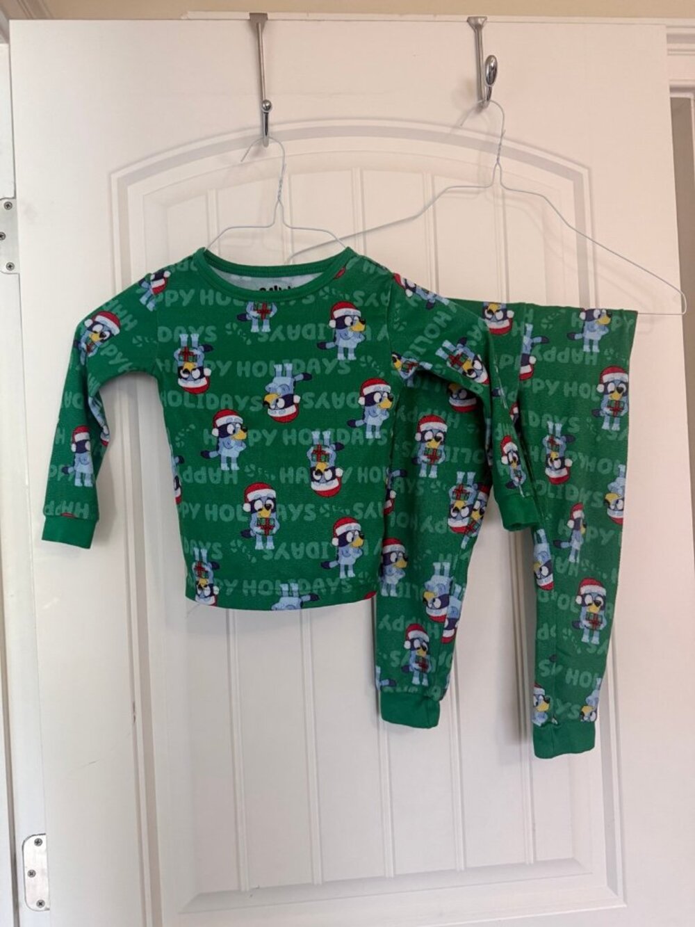 5T bluey holiday pj set